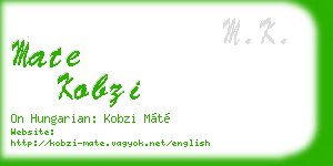 mate kobzi business card